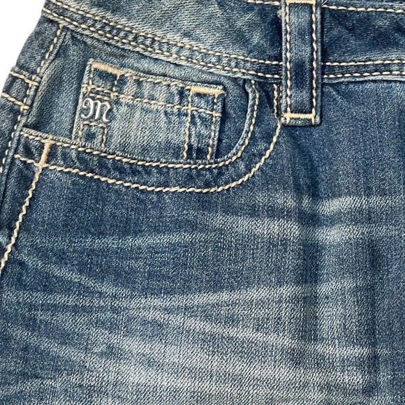 Miss Me Jean Skirt Southwestern Embroidered Aztec High Rise Cotton Denim Size 28 - Picture 3 of 7